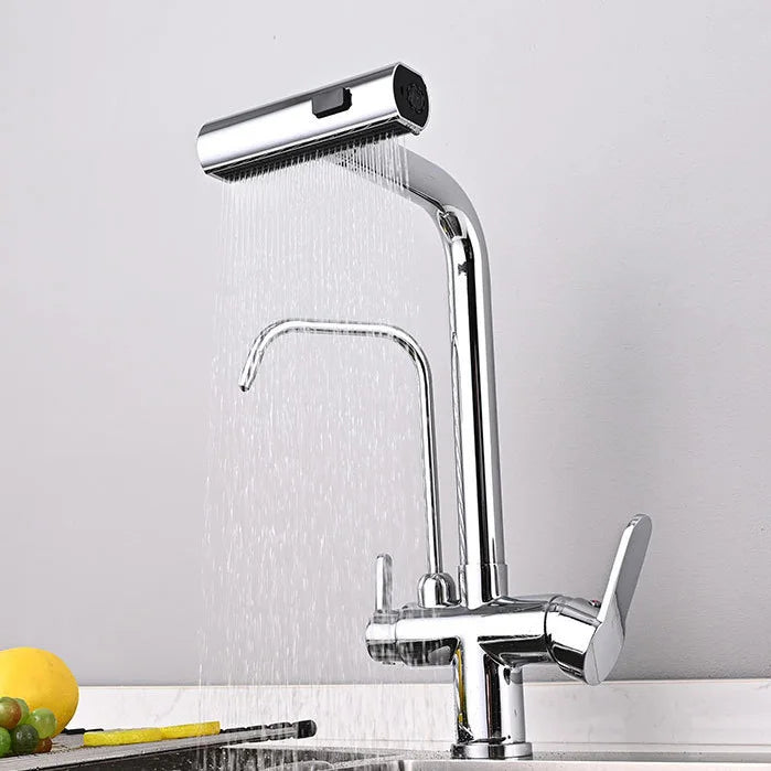 Way Pure Water Filter Faucets Black Pull Out