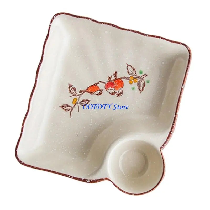 367a Square Ceramic Plate Including Hand Painted Vinegar