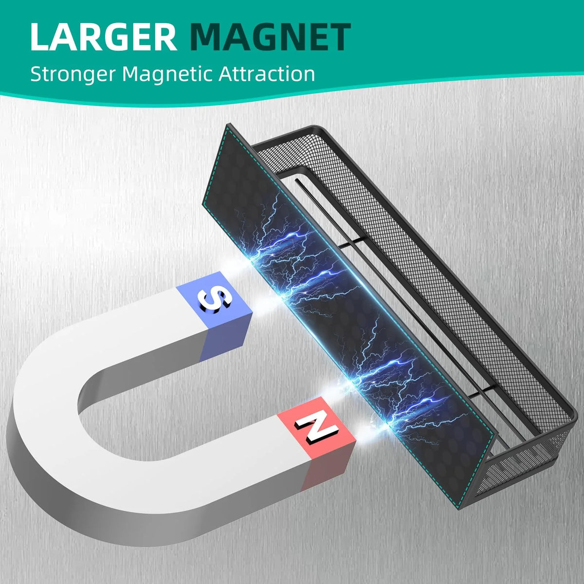 Magnetic Spice Rack Refrigerator Metal Strong Magnet Shelf