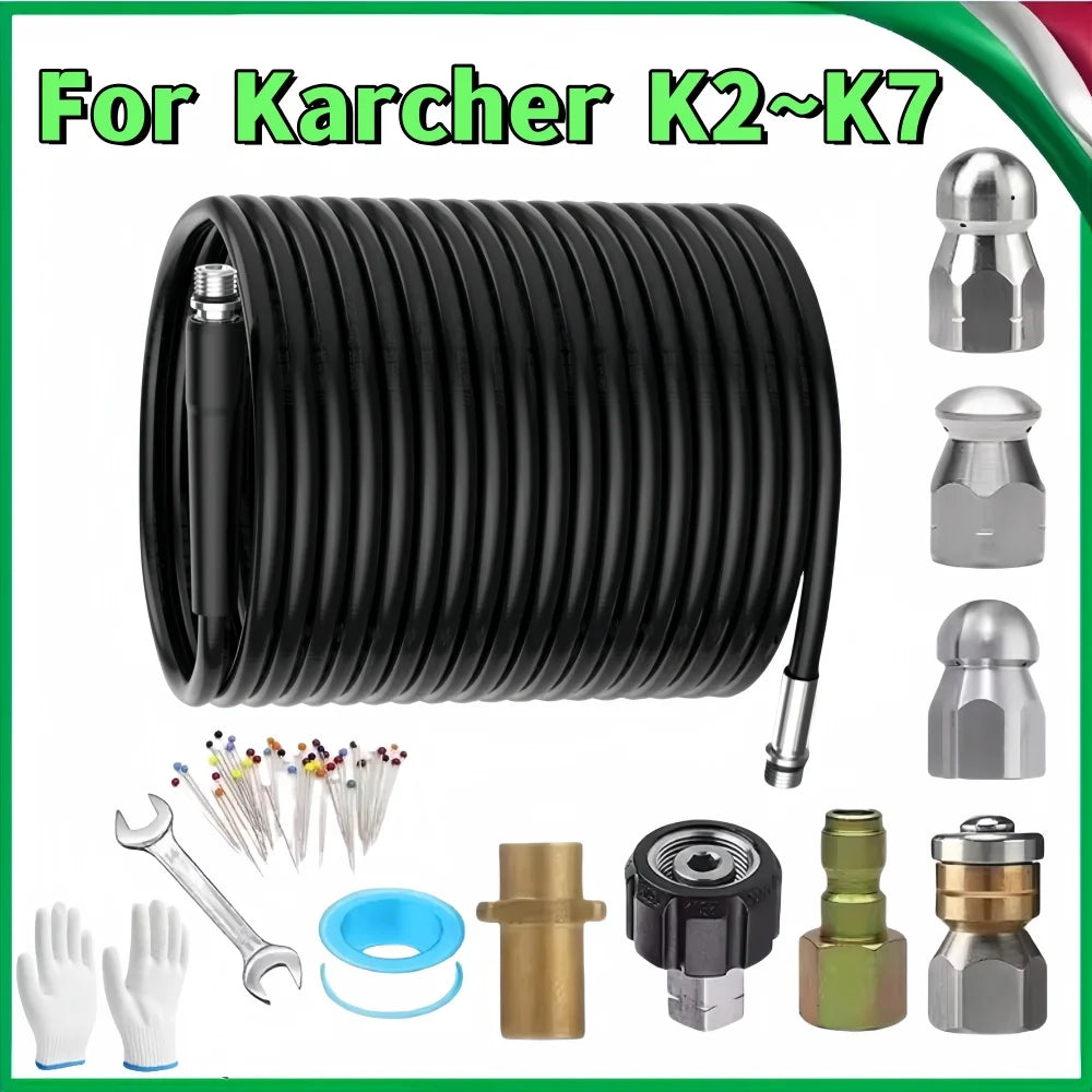 35m Sewer Drain Water Cleaning Hose Sewage Pipe
