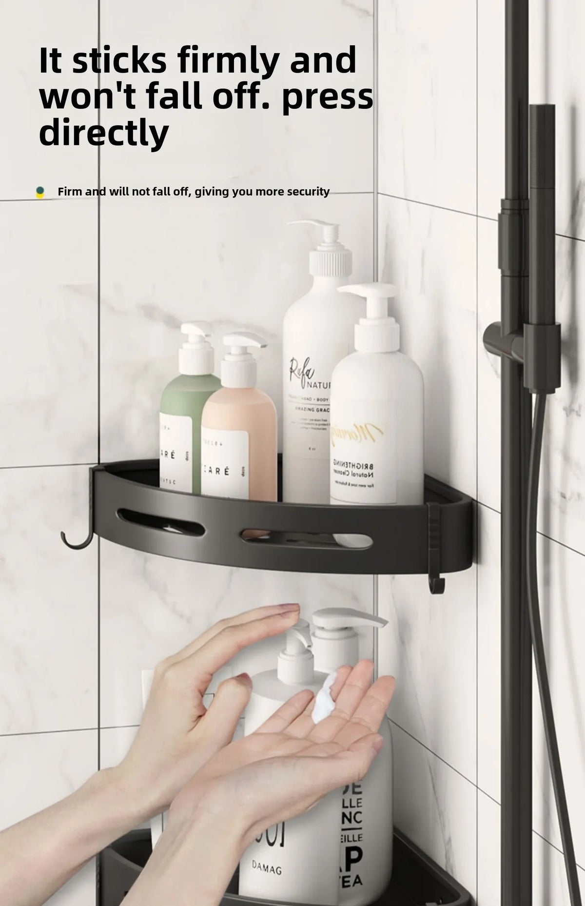 Bathroom Shelves Organizer No Punching Required Corner Shelf