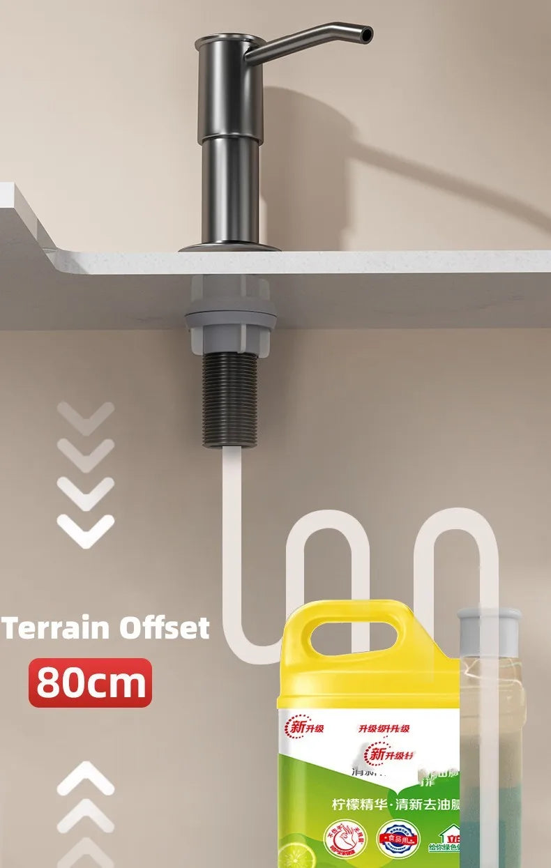 Counrtertop Dishes Dispenser Extention Tube Hand Press Soap