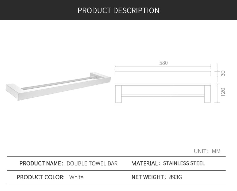 Bathroom Hardware White Wall Mounted Toilet Roll Paper