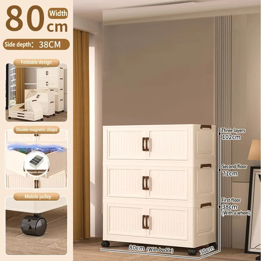 Storage Box Foldableing Cabinet Storage Cabinet Clothes Toys