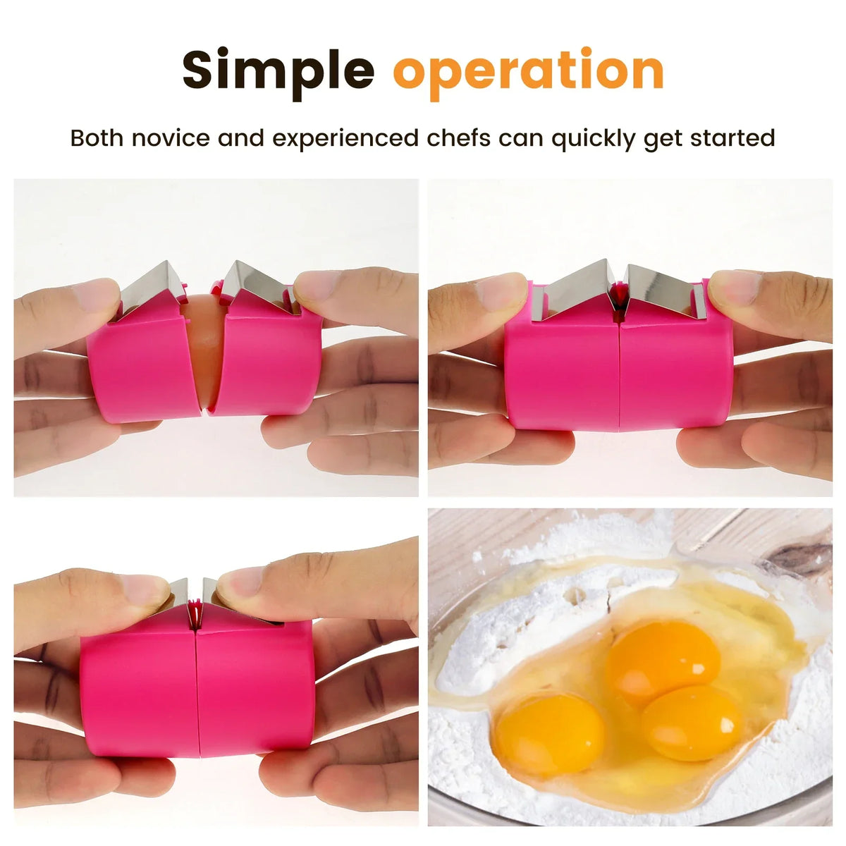 3pcs/Set Egg Shell Opener Hard Boiled Eggs Handheld