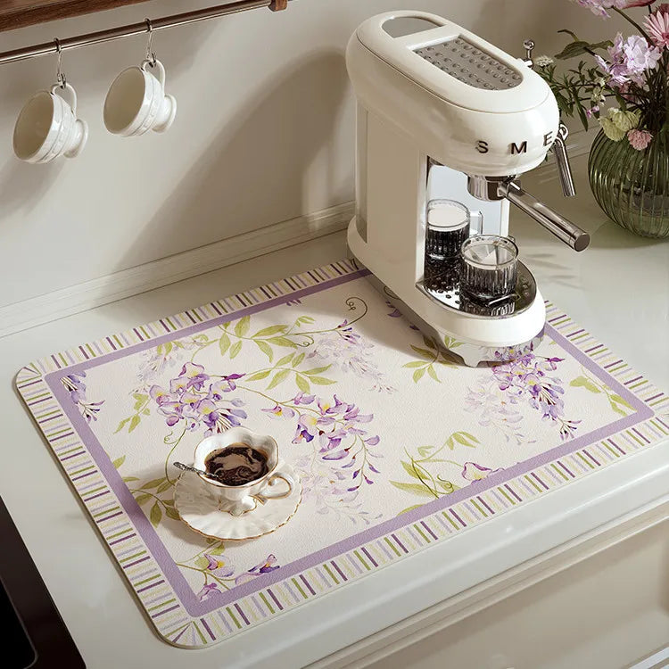 Dish Drying Mat Super Absorbent Counter Draining Mat