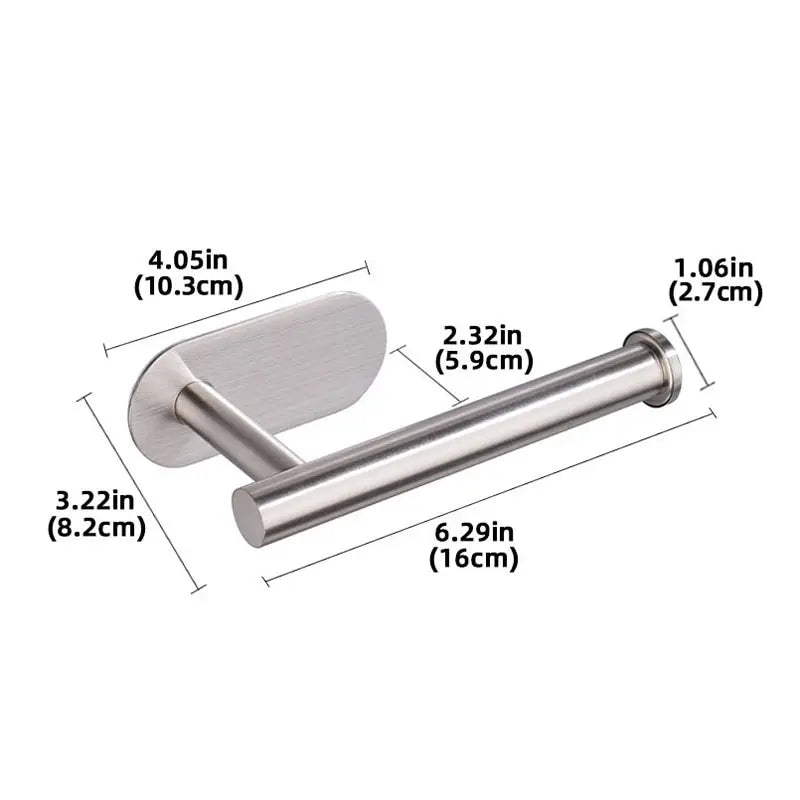 1pc Stainless Steel Paper Towel Holder No Punch