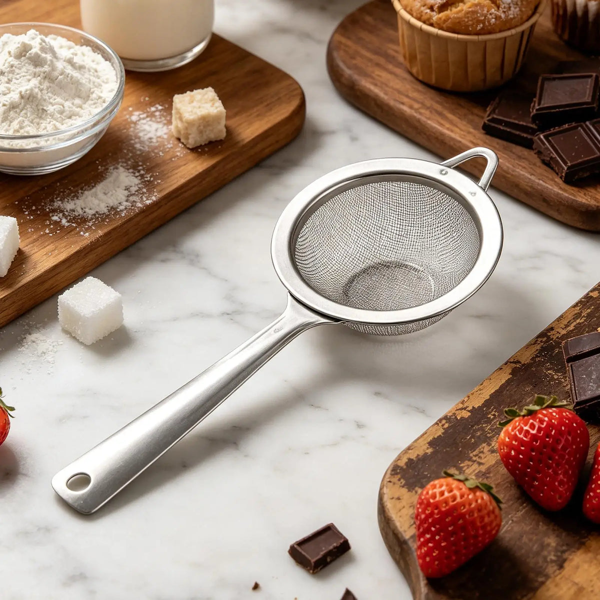 Baking Powder Sifter Stainless Steel Wire Fine Mesh