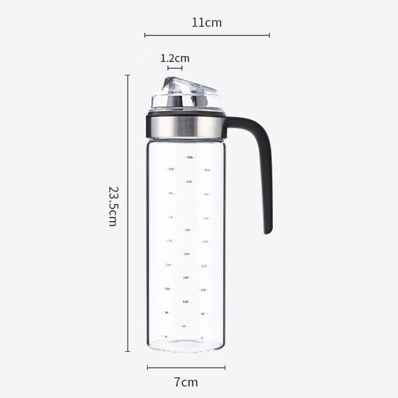 2pcs Cooking Seasoning Bottle Dispenser Sauce Bottle Glass