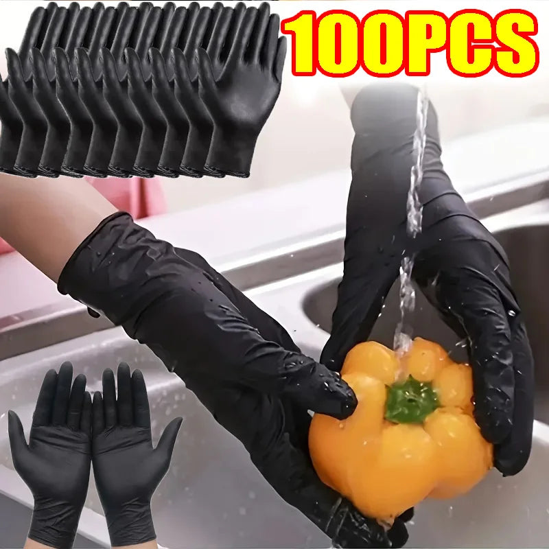 Gloves Disposible Latex Black Nitrile Pvc Gloves Housework