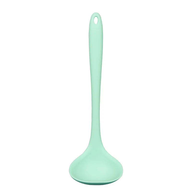 1pc Long Handle Silicone Soup Spoon Ramen Noodles