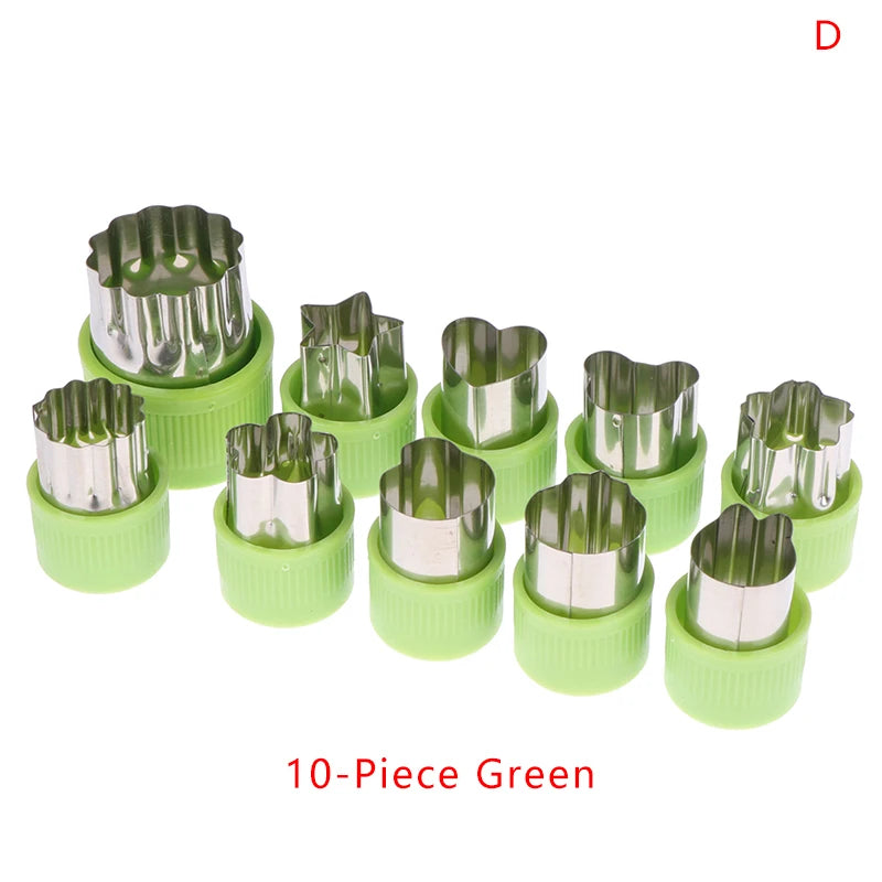 1set Multi-Style Vegetables Cookie Cutter Embossing Mould Cook
