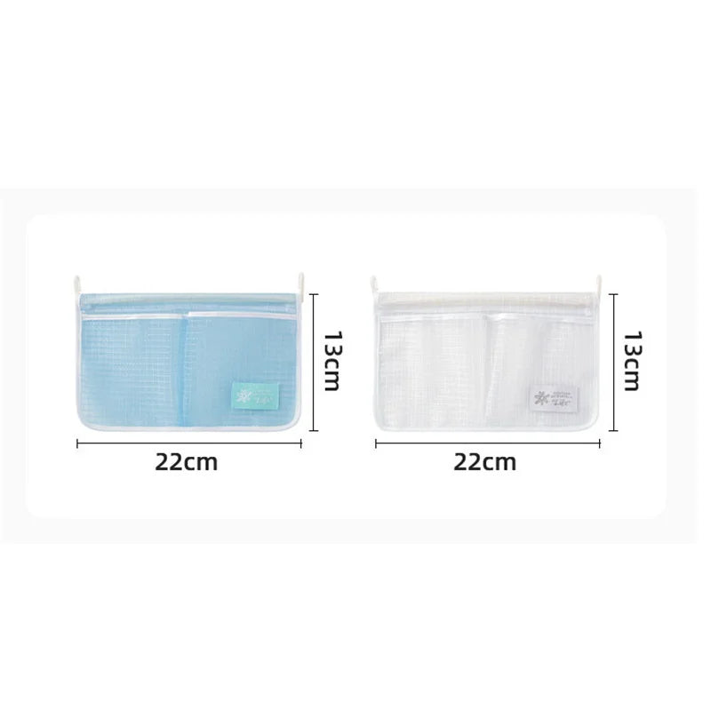 Refrigerator Storage Mesh Bag Double Compartment Hanging Pouch