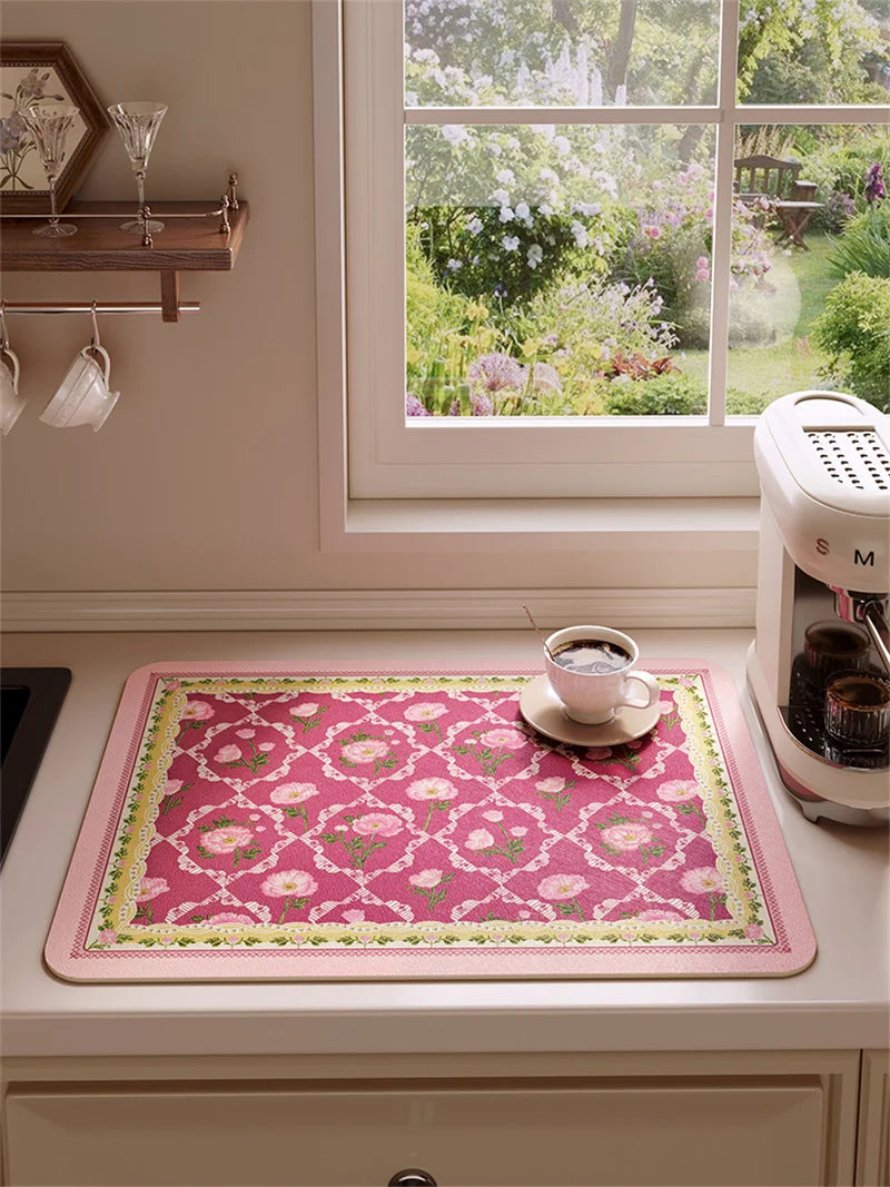 Dish Drying Mat Super Absorbent Counter Draining Mat