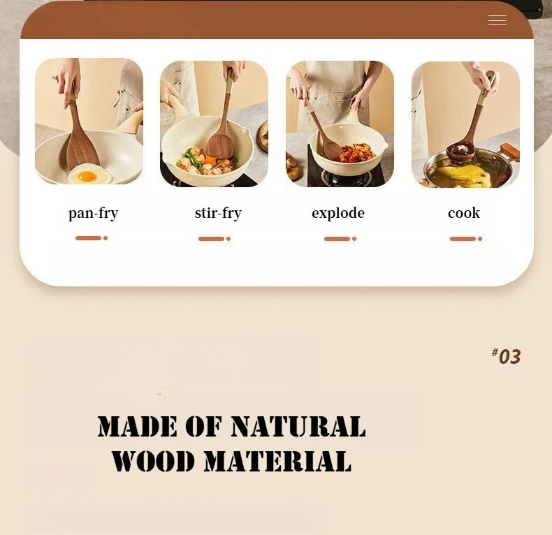 Cooker King Ebony Wood Cooking Non-Stick Pan Spatula