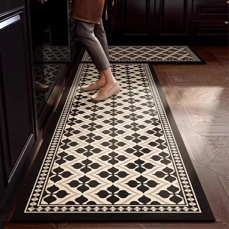 Floor Mat Long Rug Waterproof Non-Slip Pvc Leather