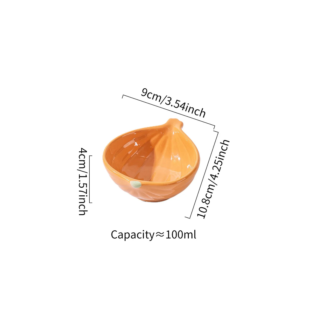 Sauce Dish Vegetable Shaped Ceramic Dipping Bowl Mini