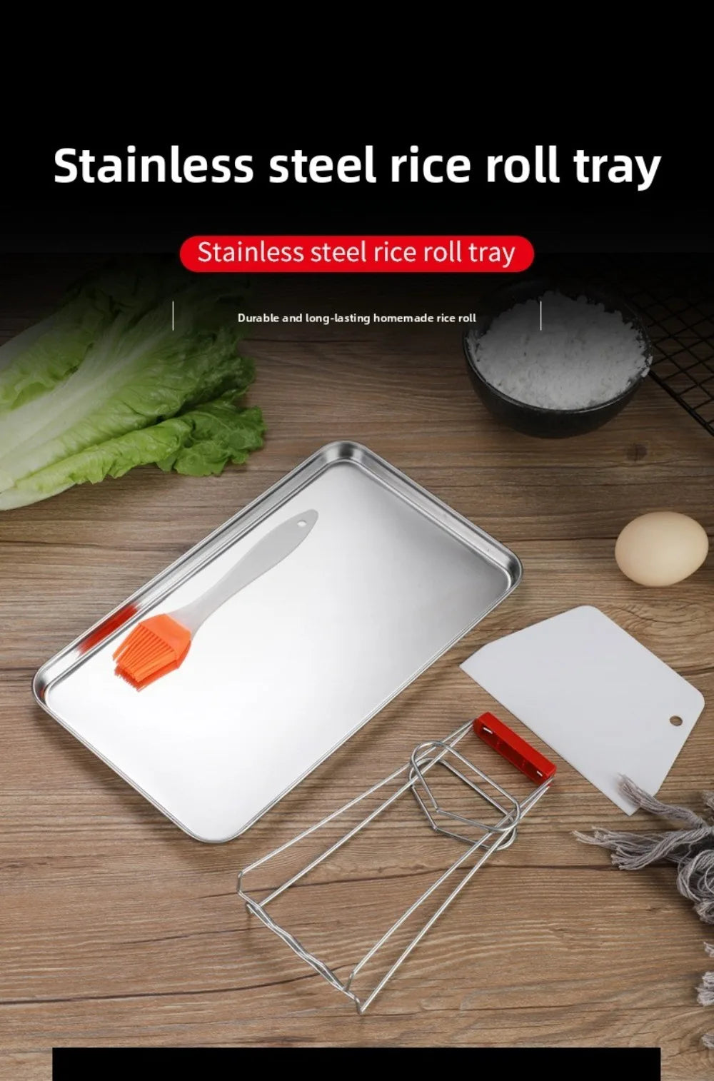 Food Grade Stainless Steel Tray Rust Resistant Rectangular