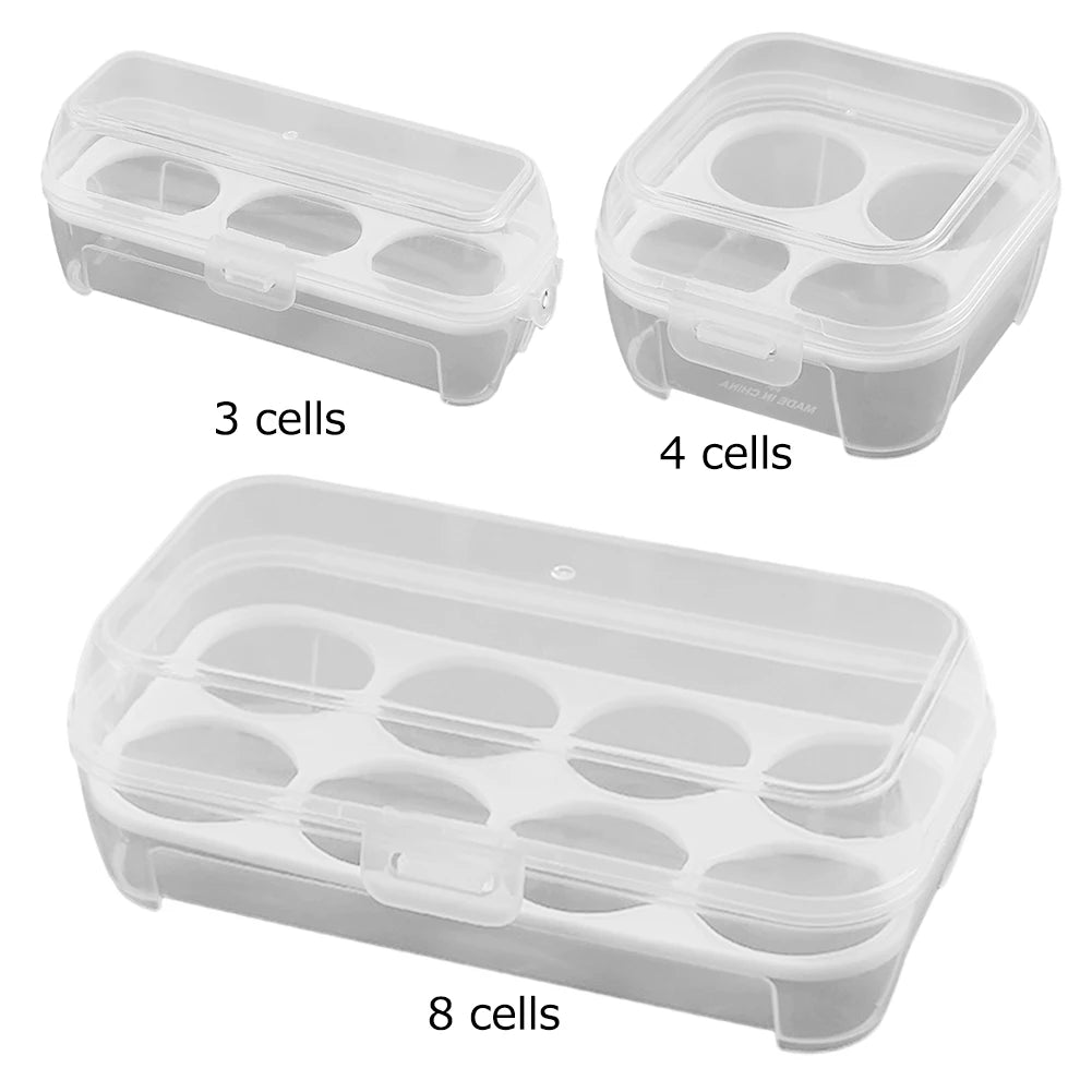 3/4/8 Grids Egg Holder Shockproof Container Case Organizer