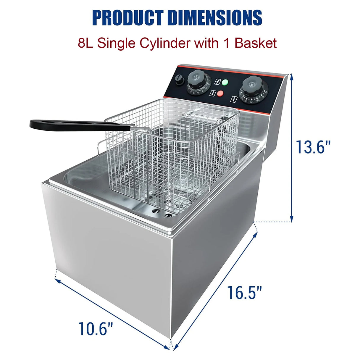Commercial Electric Deep Fryer Baskets Stainless Steel Adjustable