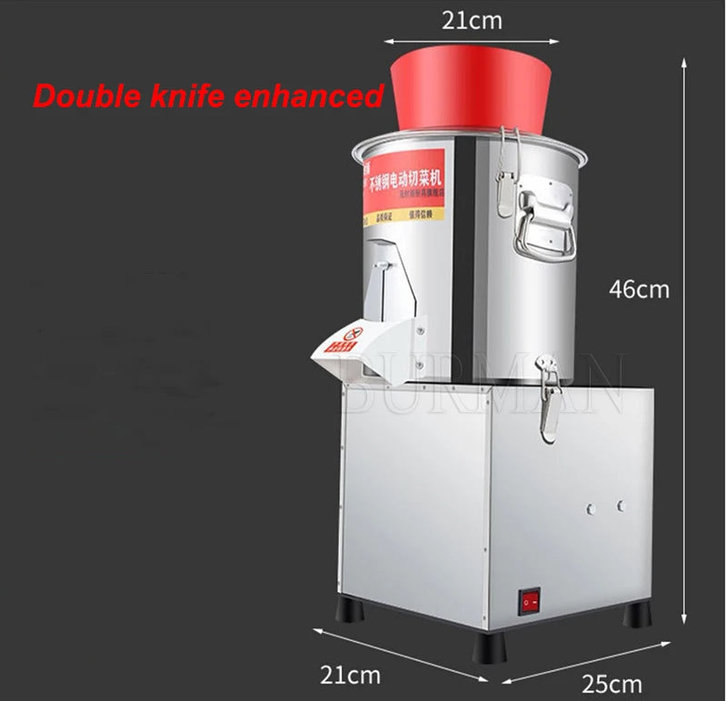 750 Rpm Electric Commercial Vegetable Cutter Mincing Baozi