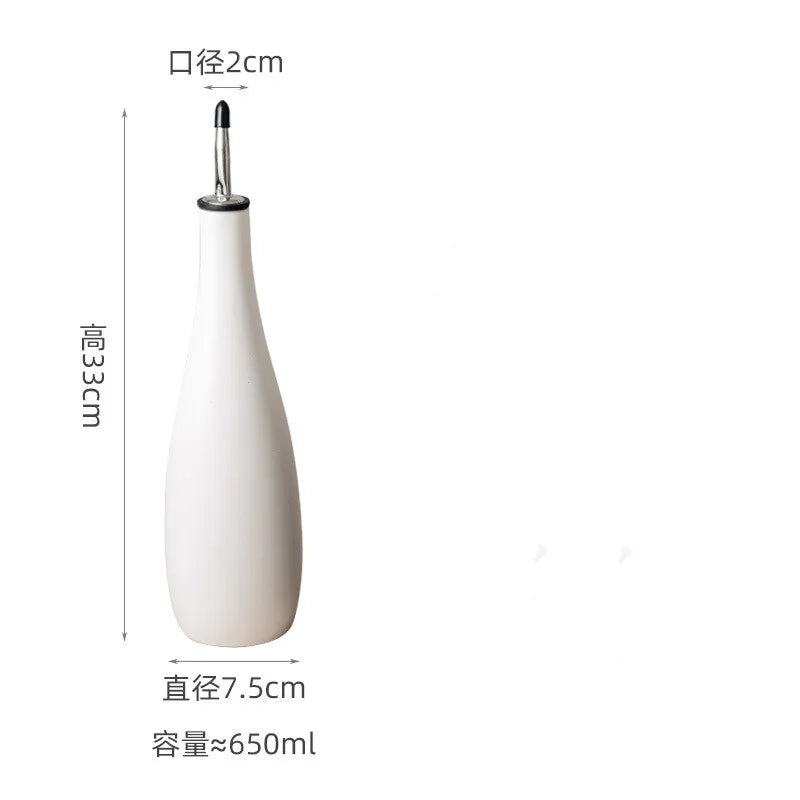 Ceramic Oil Pot Seasoning Bottle Olive Oil Vinegar