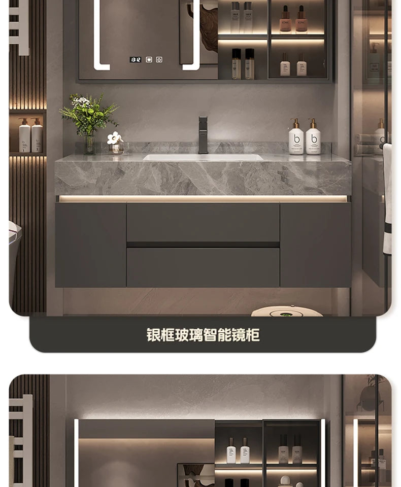 Paper Drawers Bathroom Cabinet Organizer Storage Mirror Toilet