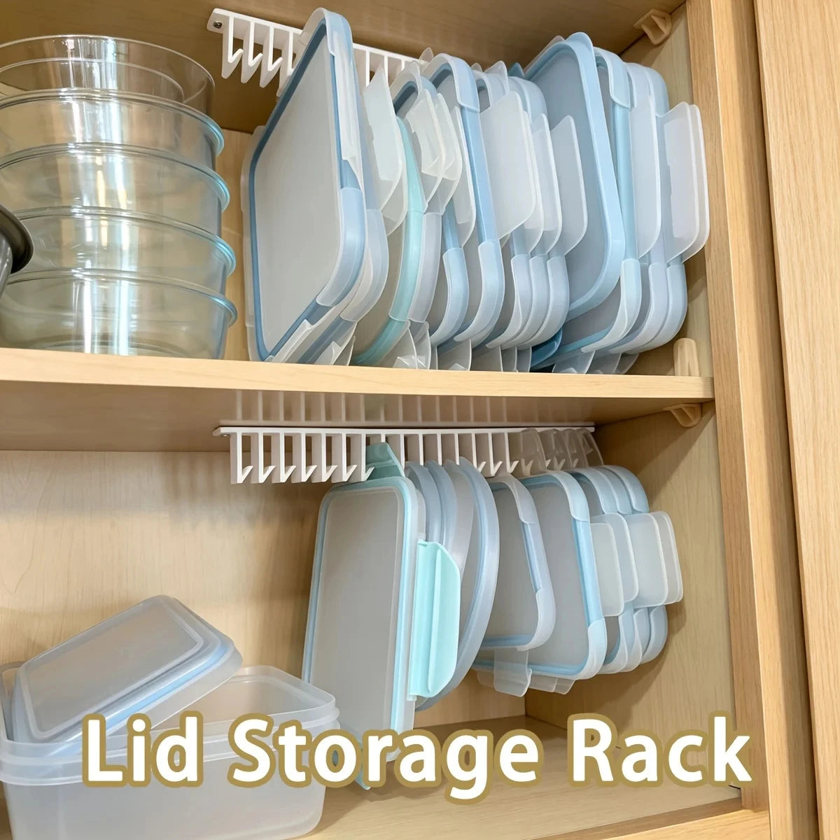 Under Cabinet Lid Organizer Food Container Lid Holder