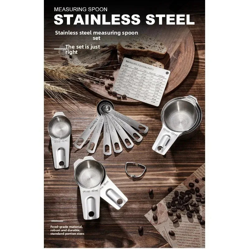 7-Piece Measuring Spoon Food Grade 304 Stainless Steel