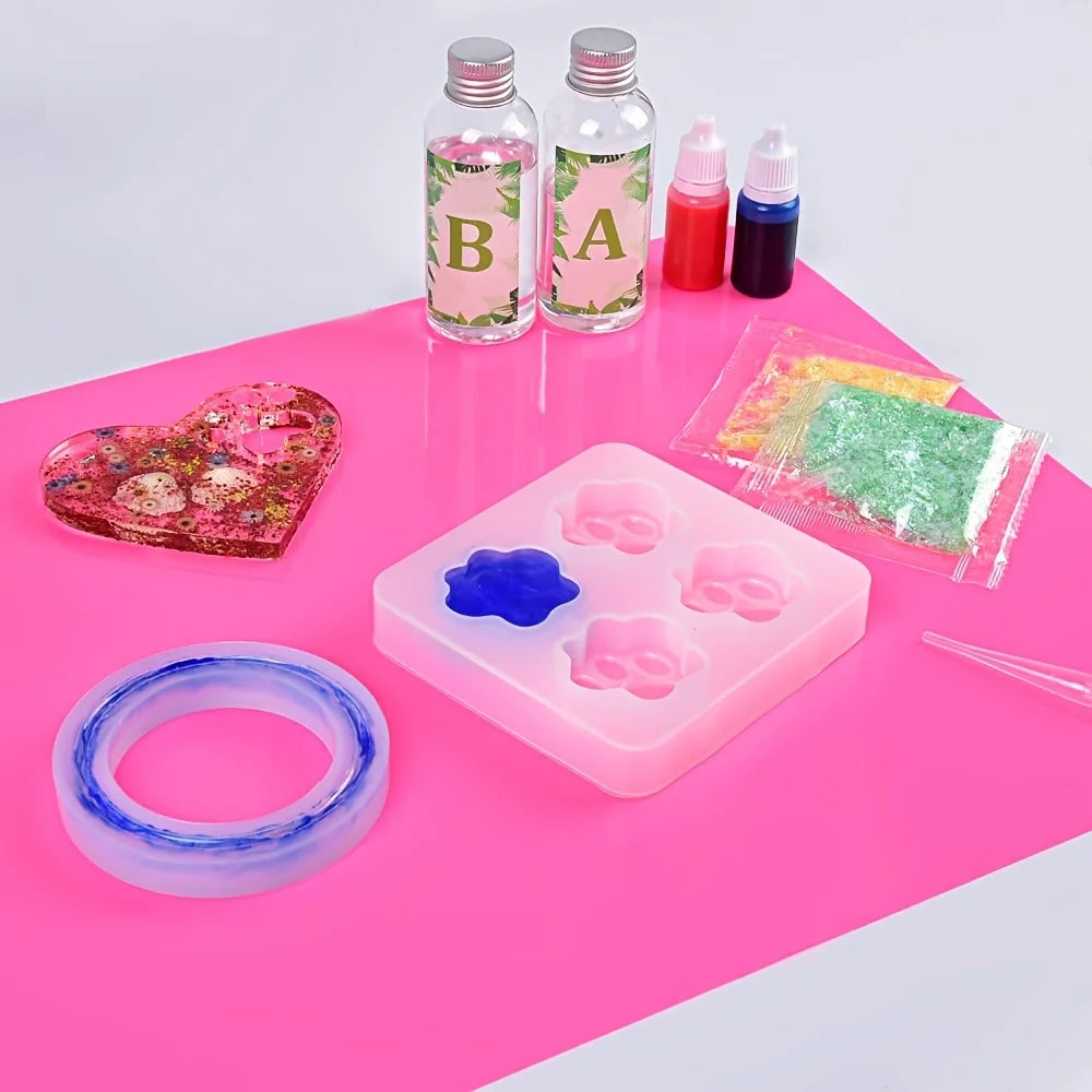 2pcs Large Silicone Sheet Crafts Jewelry Casting Mould
