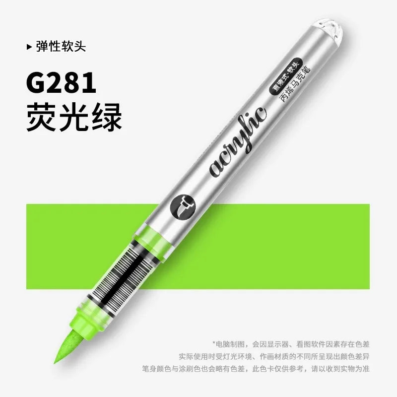 Grasp 120/1 Colors Acrylic Markers Brush Tip Paint