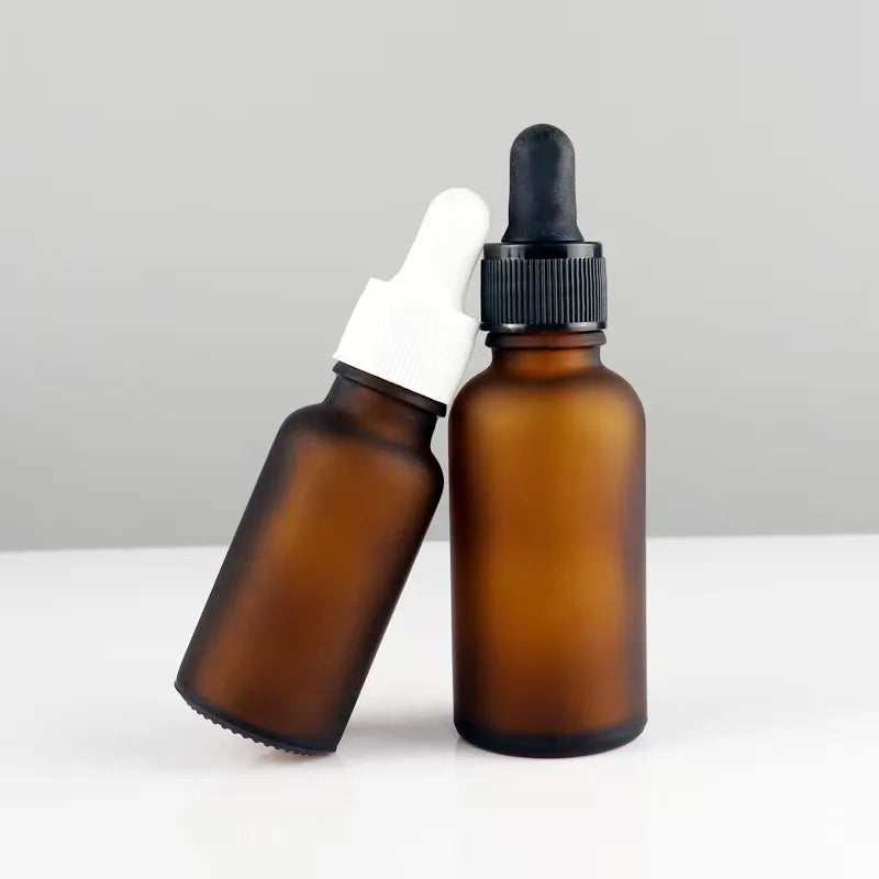 20/50 Pieces 20ml 30ml Frosted Amber Glass Dropper