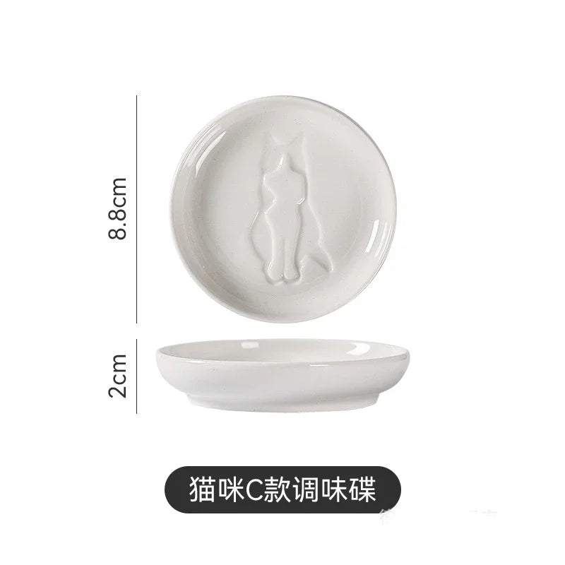 1pcs Ceramic Taste Dish Animal Small Plate Creative