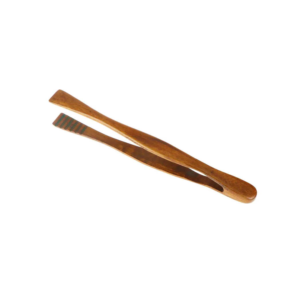 1pc Bamboo Cooking Tongs Food Bbq Salad Bacon