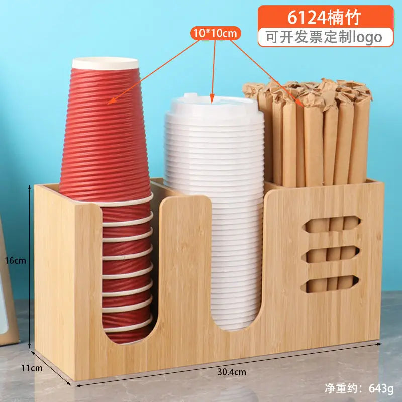 Creative Coffee Shop Bar Paper Cup Straw Storage