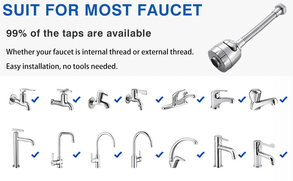 2/3 Mode Faucet 360 Degree Rotation Filter Extension