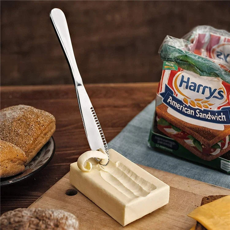 Butter Knife Holes Cheese Dessert Knife Stainless Steel