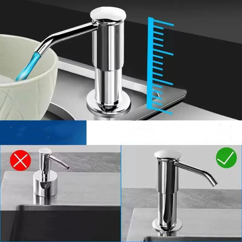 Counrtertop Dishes Dispenser Extention Tube Hand Press Soap