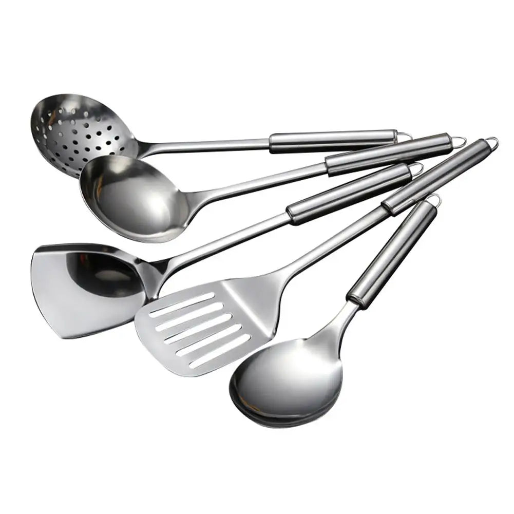 5pcs/Set 304 Stainless Steel Practical Spatula Utensil Cooking