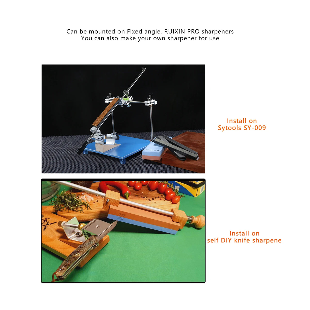 1pc Knife Sharpeners Metal 360 Degree Flip Clip