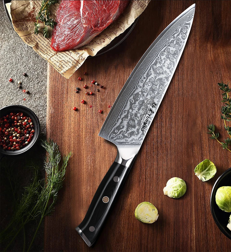 Turwho Professional Chef Knife 67 Layer Damascus Steel