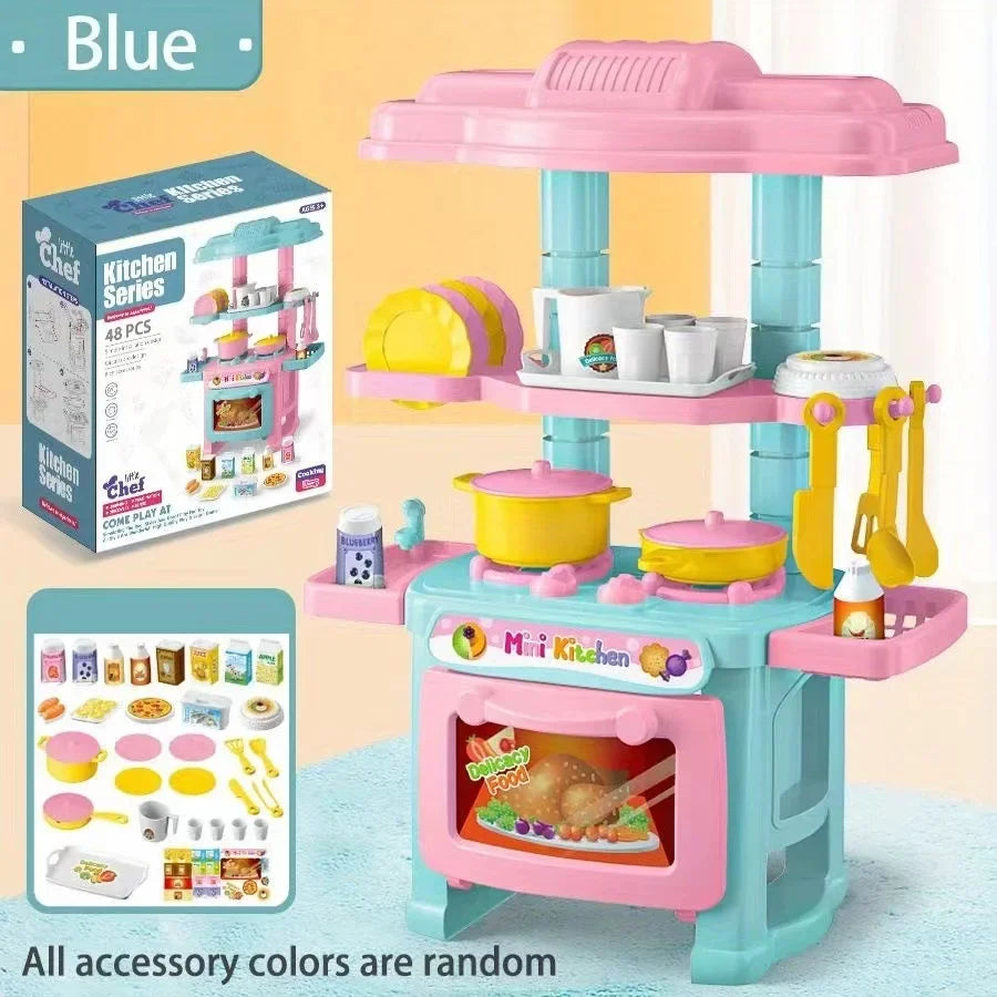 Mini Counter Play Diy Simulated Cooking Food Tableware