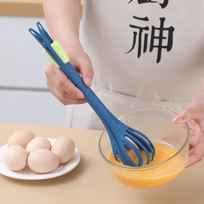 Egg Beater Whisk Milk Pasta Tongs Food Clips