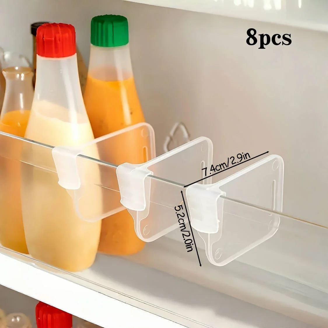 10 15 20pcs Sturdy Clear Refrigerator Organizer Dividers