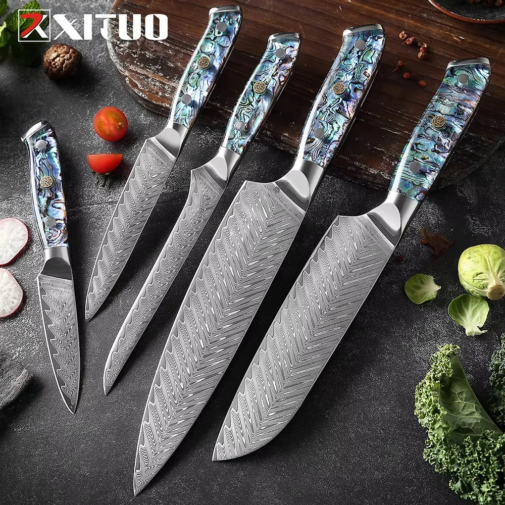 Xituo Damascus Steel Knife 1-5 Chef Knife Japanese