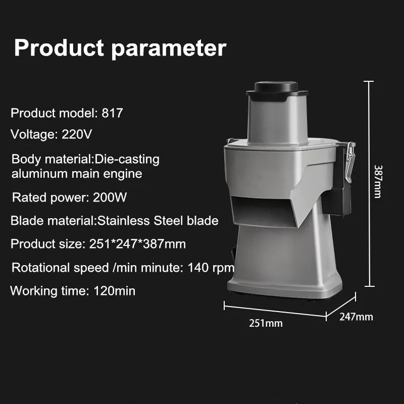 Commercial Multi-Function Electric Vegetable Cutter Automatic