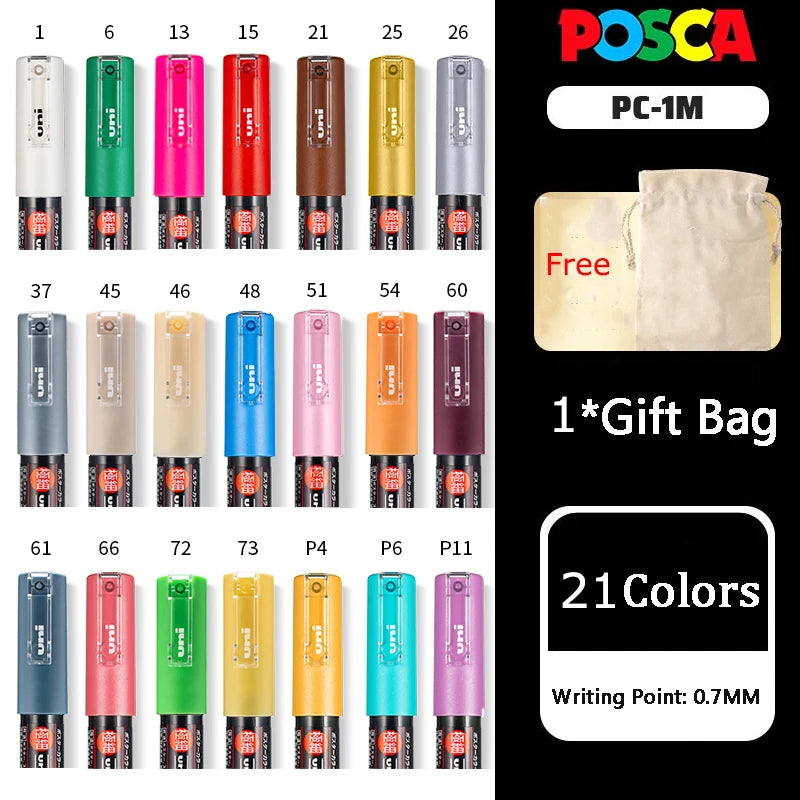 Uni Posca Full Marker Pen Storage Bag Pc-1m
