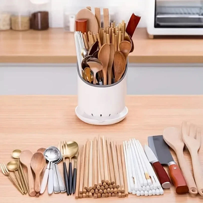 1pc Cutlery Storage Holder Plastic Drainer Drain Containers