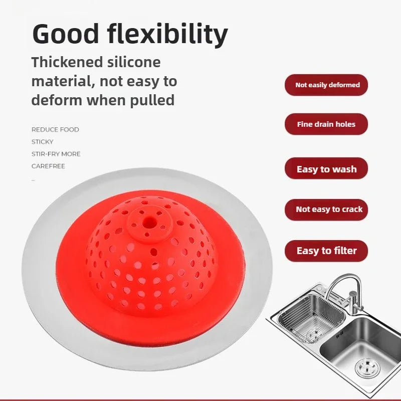 Silicone Floor Drain Drains Filter Screen Anti Clogging