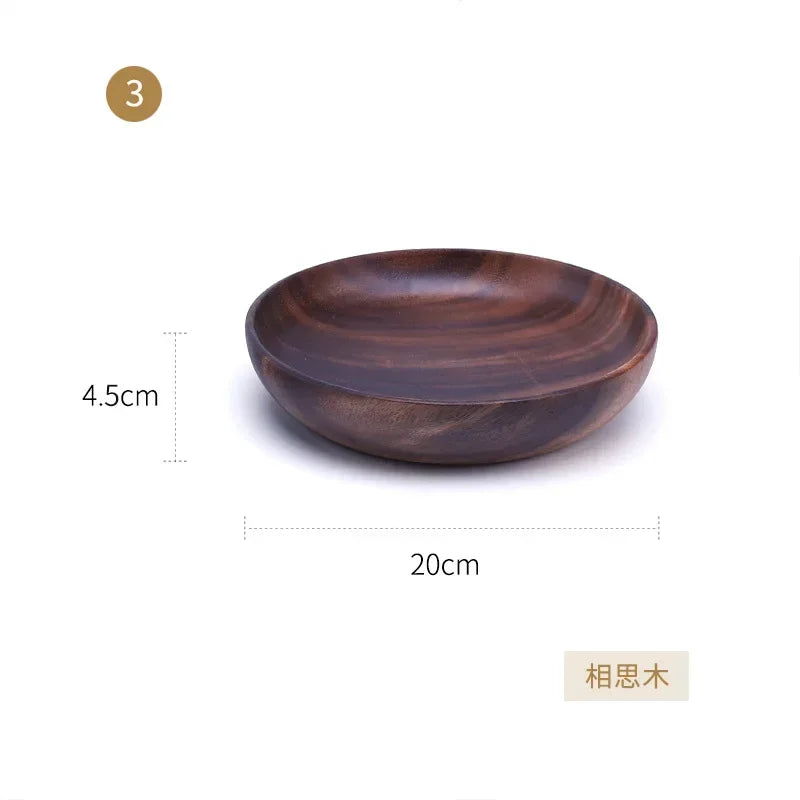 Wood Round Fruit Dish Dim Sum Fruit Salad